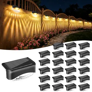 JNOEC Sunset Slats Solar Lights for Outdoor Garden, IP65 Waterproof Solar Lights, Garden Decoration, Fence Lighting, Solar, LED Garden Lights, Balcony Lighting Lamp Outdoor