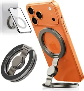 Magnetic Phone Stand & Fidget Spinner Combo, Dual Magnetic Ring Stand,  Fidget Toys Adults, Foldable, 360° Rotation, Phone Holder Car, Desk Phone Stand, MagSafe Compatible, Stress Relief Accessory for Home/Office/Travel/Gym Cellphone