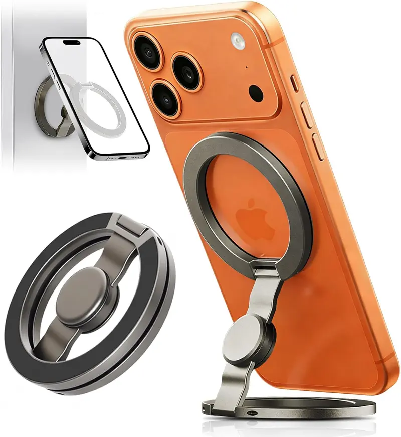 Magnetic Phone Mount 2-in-1 Ring Holder, 360 Rotatable Metal Alloy Smartphone Accessory, Magsafe Compatible Double-Sided Magnetic Mount with Secure Grip & Easy Installation Mobile Phone Stand - TikTok Shop Magnetic Phone Mount 2-in-1 Ring Holder, 360 Rotatable Metal Alloy Smartphone Accessory, Magsafe Compatible Double-Sided Magnetic Mount with Secure Grip & Easy Installation Mobile Phone Stand - TikTok Shop