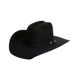 Retro Black Felt Cowboy Hat Wide Brim Western Knight Cap Unisex for Men Women Classic Style Sun Protection Festival Party Casual Wear Premium Quality Felt Material Soft Durable Lightweight