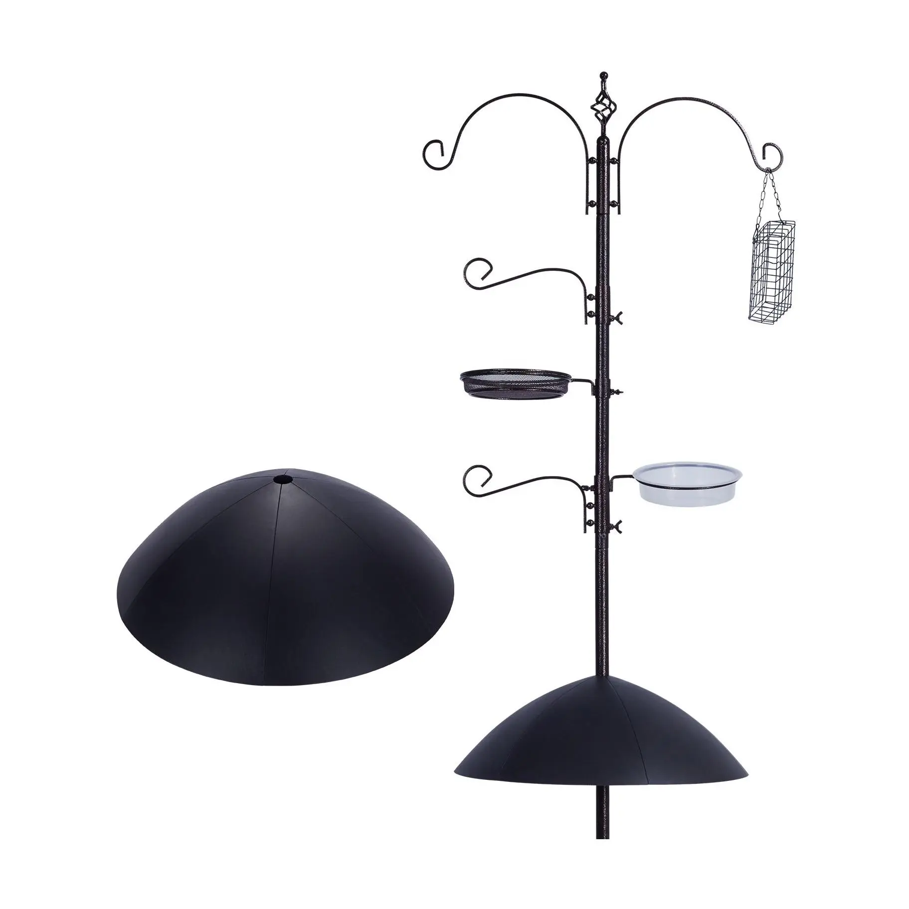 Heavy Duty Bird Feeding Station Kit with Squirrel Baffle