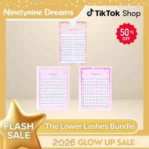 Ninetynine Dreams The 3 Style Lower Lashes Bundle (3 Styles, 360PCs Included) | Natural to Dramatic Bottom Lashes Collection — C Curl Ultra-Thin Band Soft Lightweight Bottom Lash Clusters, Beginner Friendly Makeup Essential DIY Bottom False Eyelashes Cosm