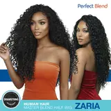 THE STYLIST Zaria Water Wave Half Wig - Women's 26in Master Mix Blend Long Curly Wigs Human Hair, Average Size Cap