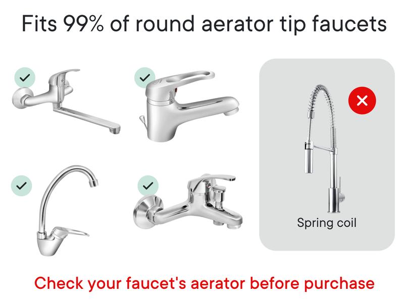 Qure Faucet Filter for Bathroom Sink Clearer Hydrated Skin Reduces Irritants Boosts Hydration Minimizes Breakouts & Irritation