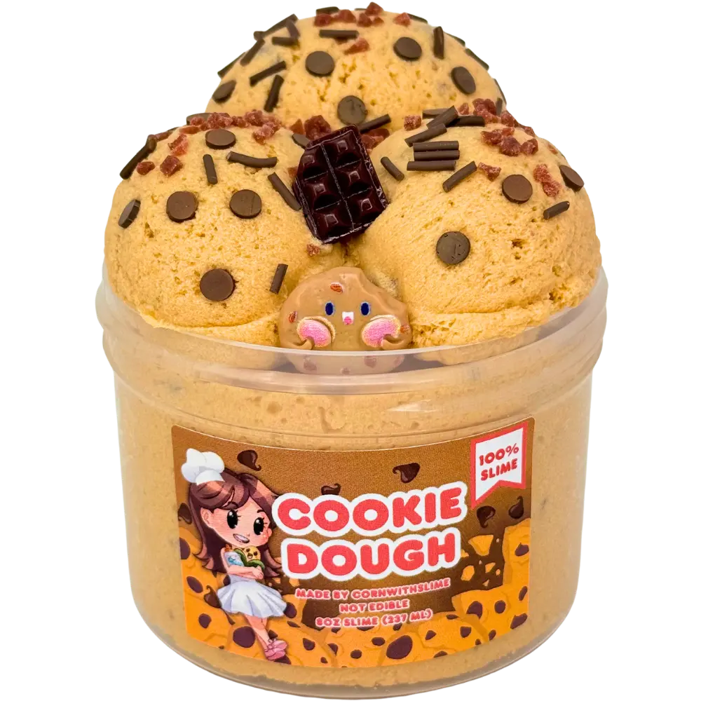 Cookie Dough 8oz Slime Cloud Dough Texture Scented Chocolate Chip Cookie Dough