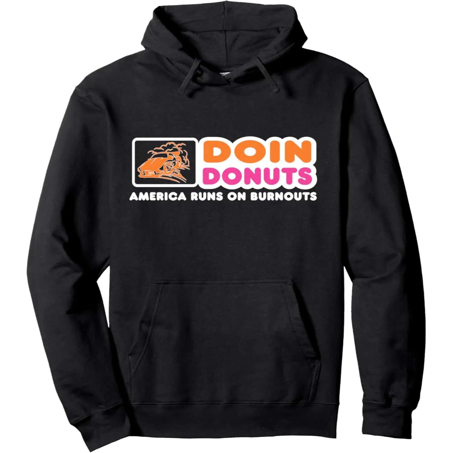 Men's Doin' Donuts Print Short Sleeve Cotton T-Shirt for Car Enthusiasts - 100% Fabric, Regular Fit, Round Neck, Slight Stretch, Indoor Universal Wear, Casual, Lightweight, XL Size, Do Not Dry Clean