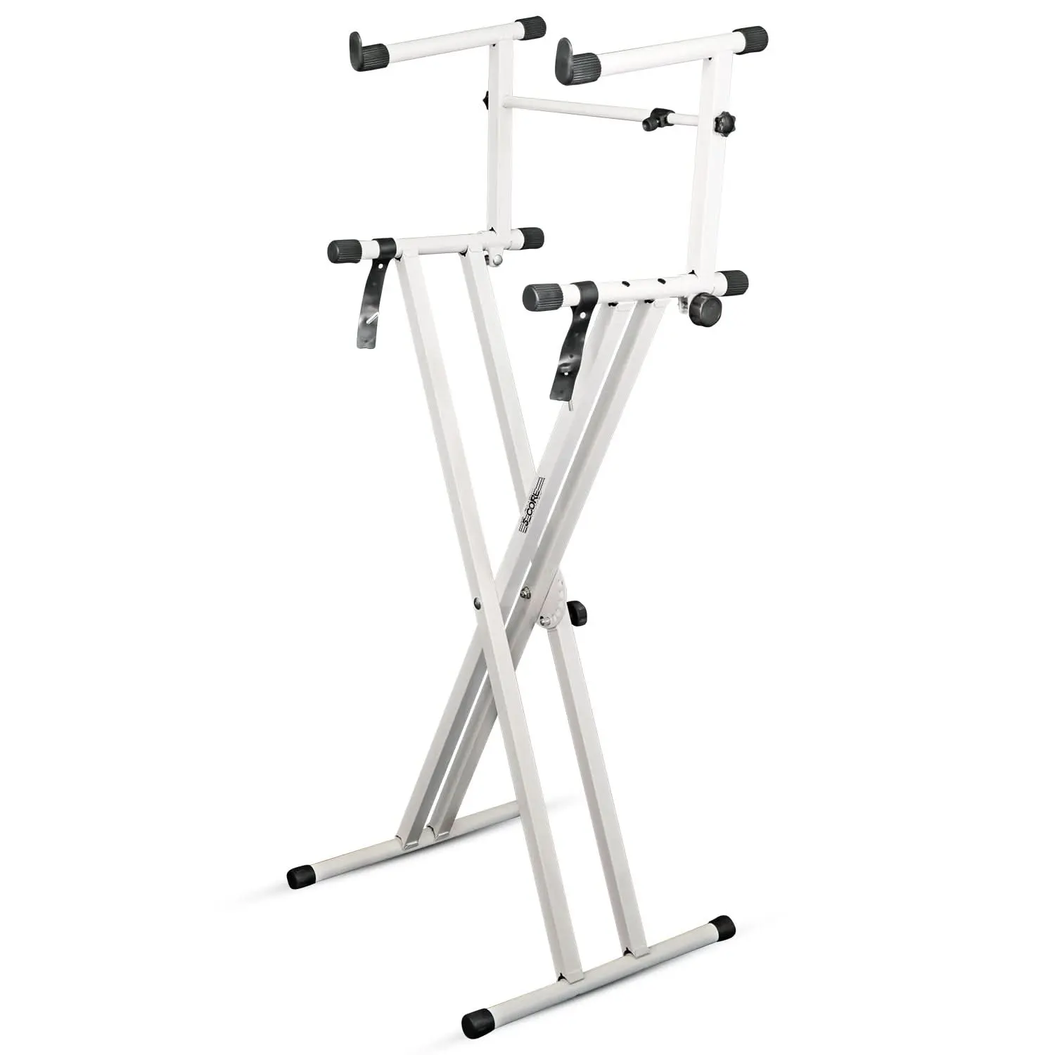 5 Core Keyboard Stand 2 Tier Doubled X Shape Adjustable Heavy Duty Key Board DJ Controller Stands