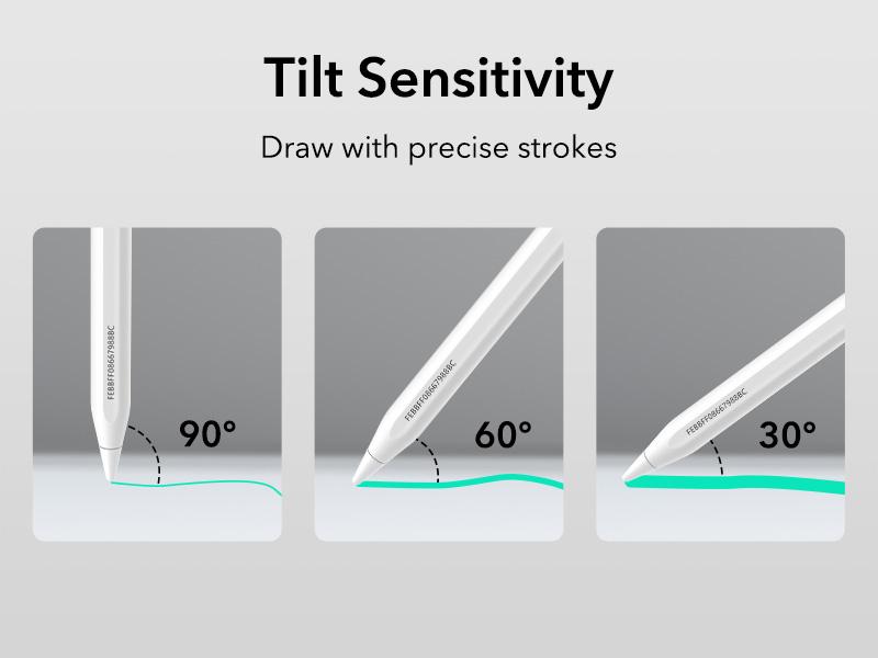 ESR Geo Digital iPad Pencil Findmy Compatible with Apple iPad 2018-2025,with Easy Shortcuts for Apple iPad A16/10/9/8 & Air 13/11 & Pro 12.9/13/11 & Mini 7/6/5(No Wireless Charging)