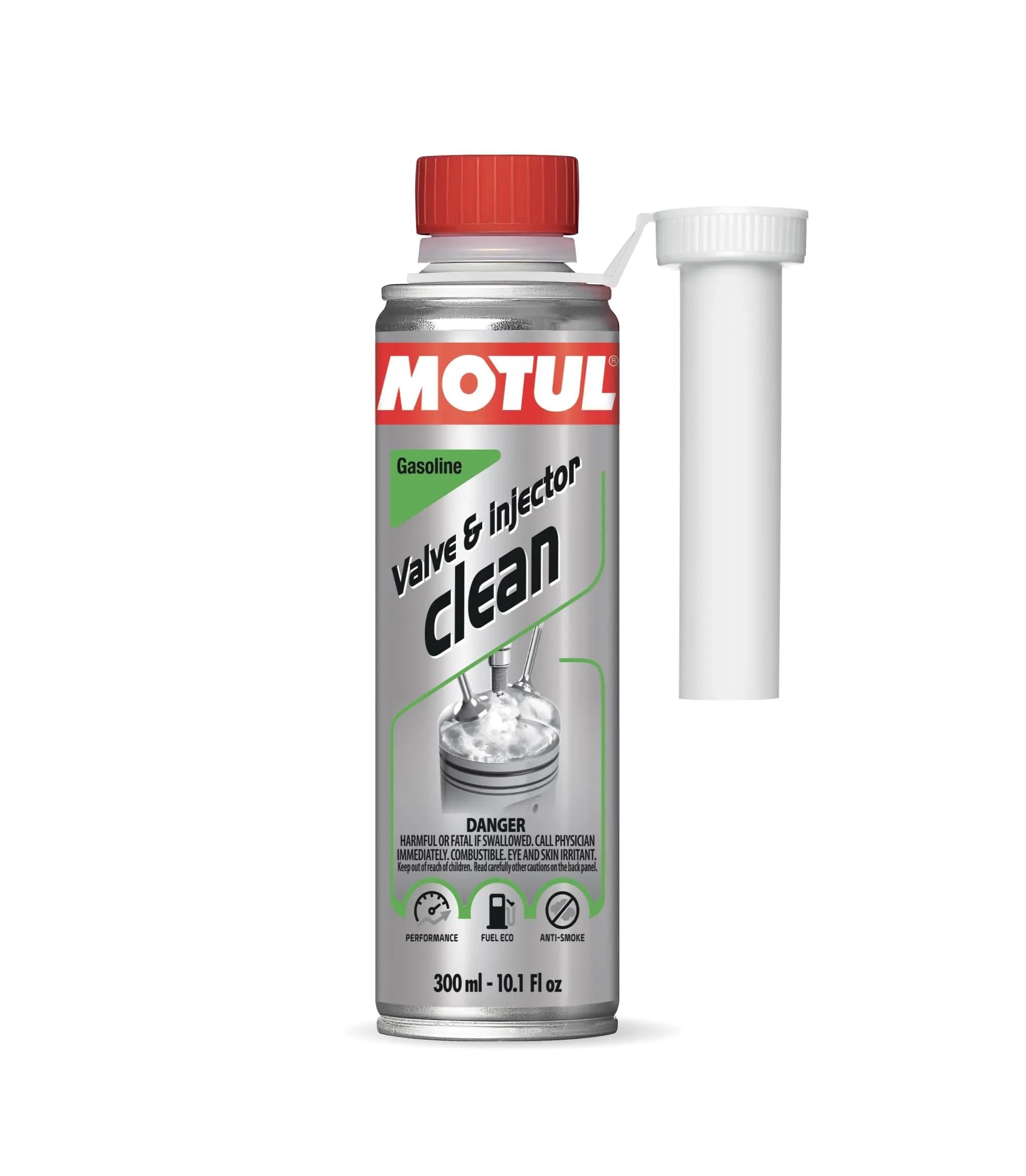 Motul High-Detergent Valve & Injector Cleaner For Power & Efficiency, 300 mL