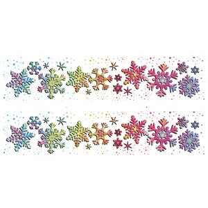 Winter Snowflake Tattoo Bracelet for Kids - Frosty Flakes Temporary Tattoo Bands