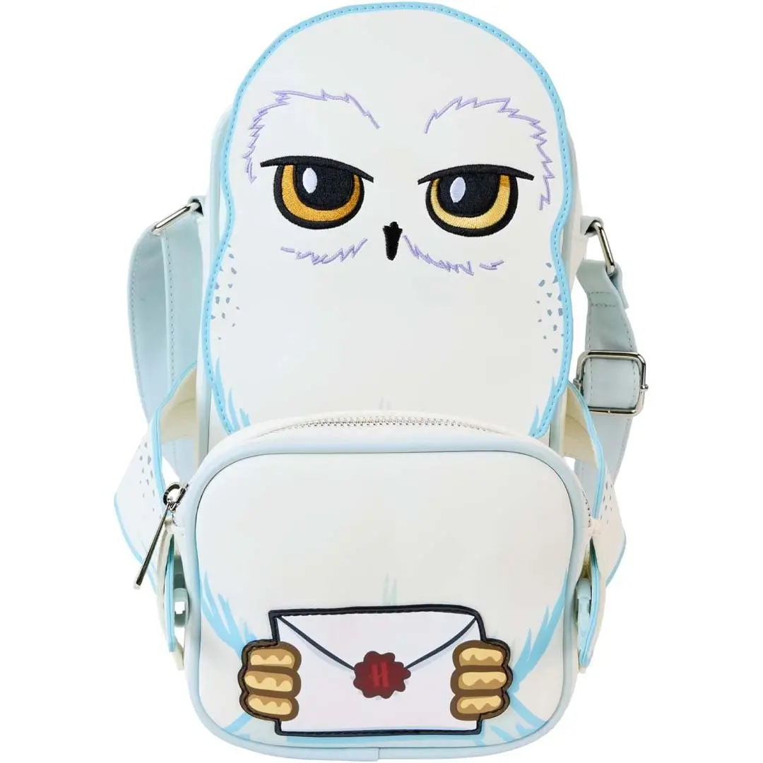 Women's Loungefly Warner Brothers Harry Potter Hedwig Crossbuddies® PU Leather Crossbody Messenger Bag - Fashionable Daily Crossbody Accessory with Attached Coin Bag
