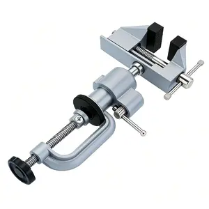 Professional Portable Table Vise  360° Swivel & Tilt Clamp-On Bench Vise for Metalworking, Woodworking & Jewelry Tools