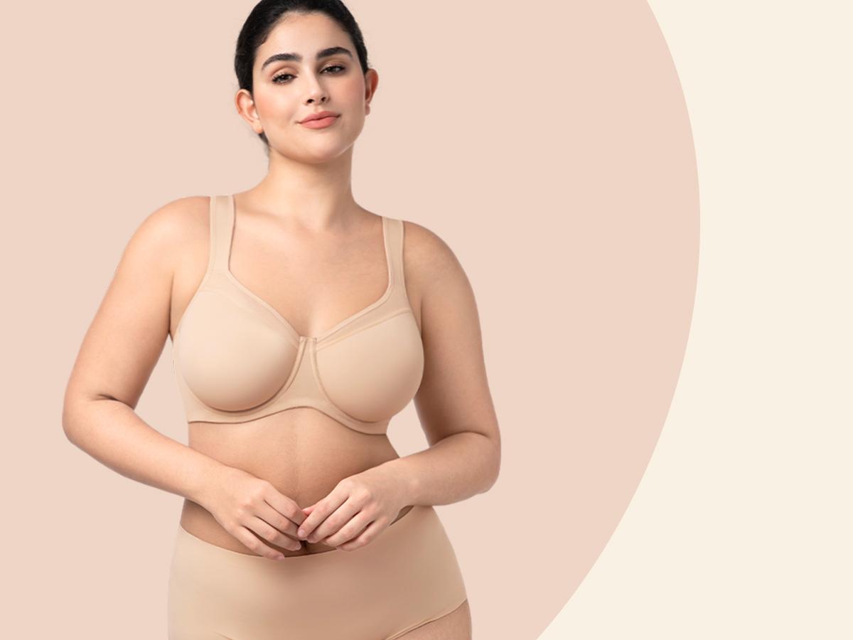 HSIA Alina Full Coverage Underwire Bra Plus Size Supportive Unlined Adjustable Strap Comfort Fit T-Shirt Style TikTokShopBlackFriday