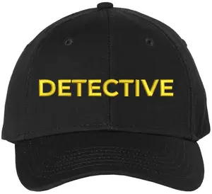 Detective Embroidered Text Baseball Cap | Investigator Agent Structured Hat for Men and Women
