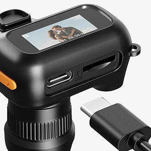 [Valentine's Day Gift] Mini Keychain Digital Camera with 64GB Card 1080P HD 8MP Lens Video Recorder Flash & 0.96" LCD Screen Portable Handycam for Travel Concerts Instant Party Kids Perfect Gift