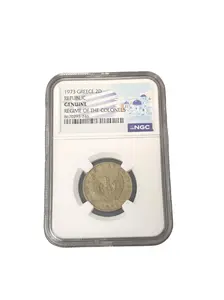 1973 Greece 2 Drachma Republic GENUINE NGC (Regime of the Colonels)