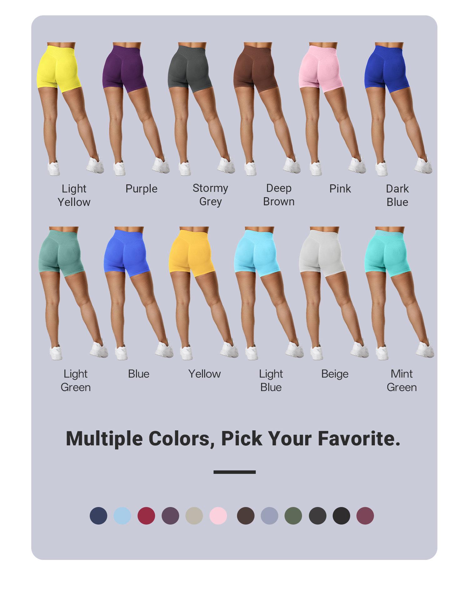 YEOREO SoftHue Seamless Workout Gym Shorts for Women Butt Lifting Hidden Scrunch  4.5" Impact Shorts Yoga Clothes