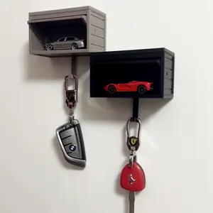 Car Garage Key Holder with Opening Door​ - 3D Printed Wall Mount Organizer for Keys, Saves Space & Adds Fun to Entryway Ideal for Housewarming, Father’s Day, or Birthdays