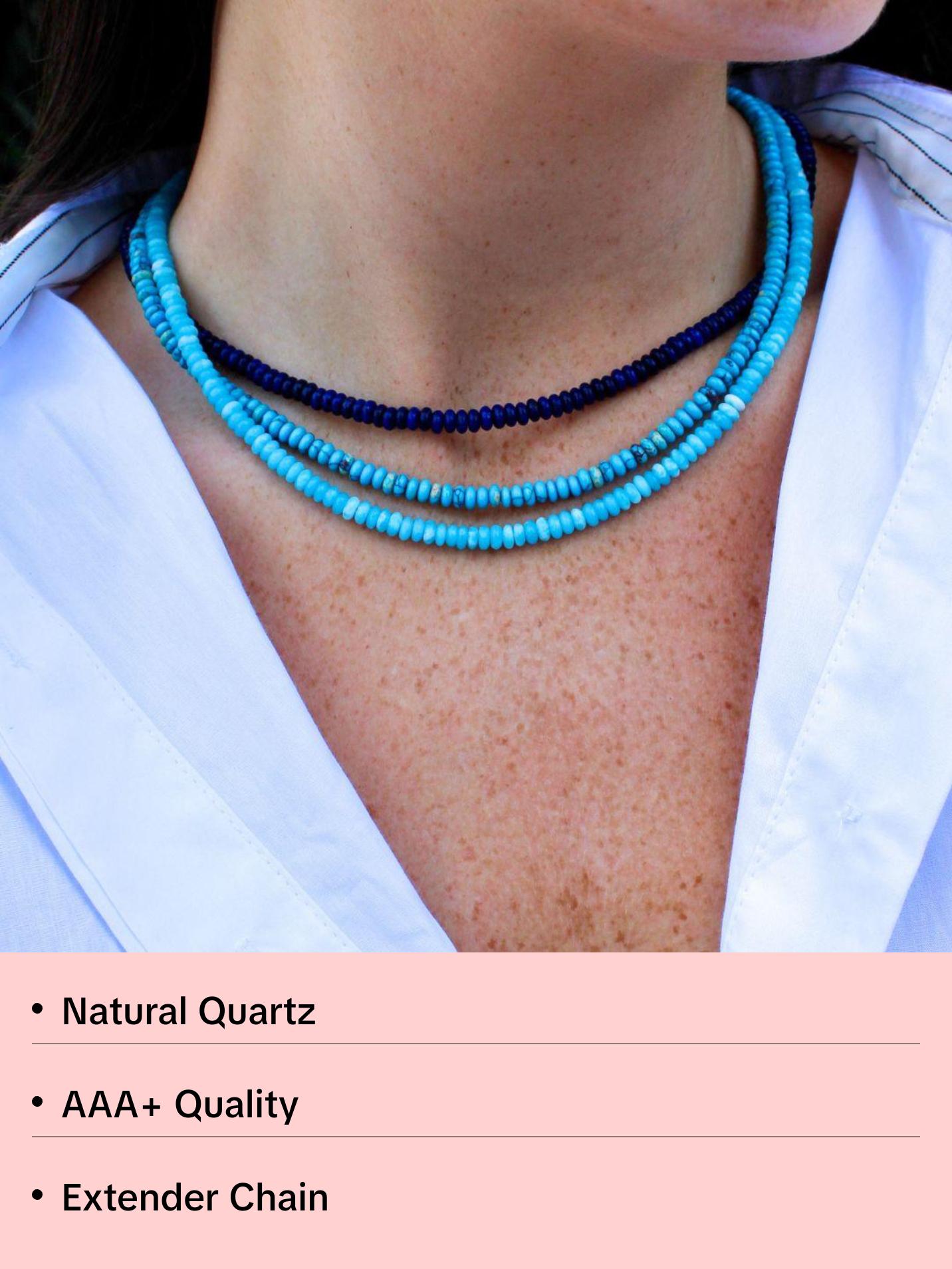 Micro Beaded Necklace - Turquoise