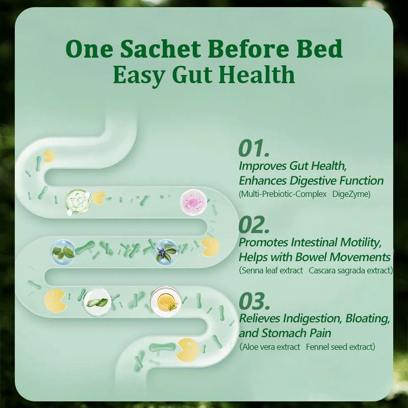 EGUOO Herbal Digestive Healthcare - Contains senna leaf and Cascara sagrada - Vegan - Lactose Free - Gut Cleanse - 10 Packets