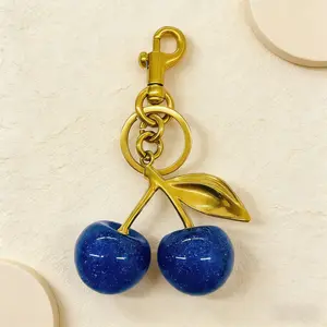 Cute Cherry Design Keychain, Fashionable Metal Keychain for Women & Men, Trendy All-match Keychain for Birthday Gift, Stylish Keychain