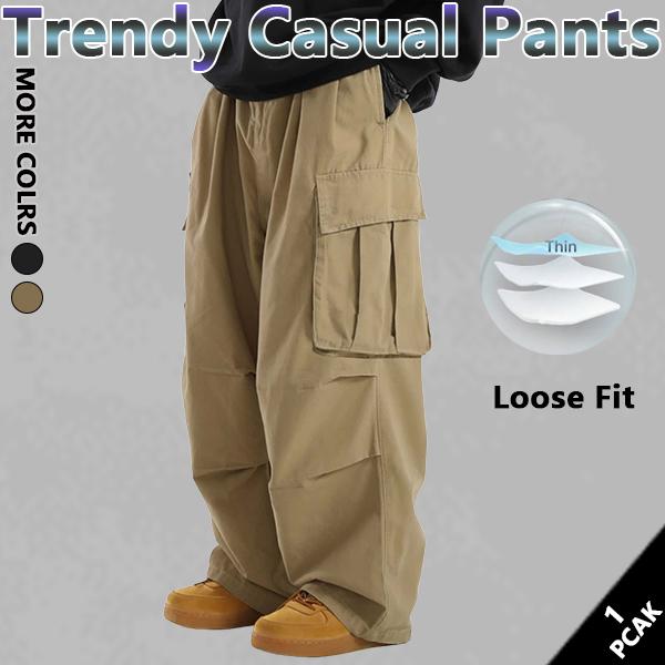 Men‘s Loose Sports Pants Men Trousers Large pocket cargo casual trousers Comfortable DesignAthleisure Style Bottoms Athletic Bottoms Gymwear streetwear fall outfits outfits men gym athletic clothes