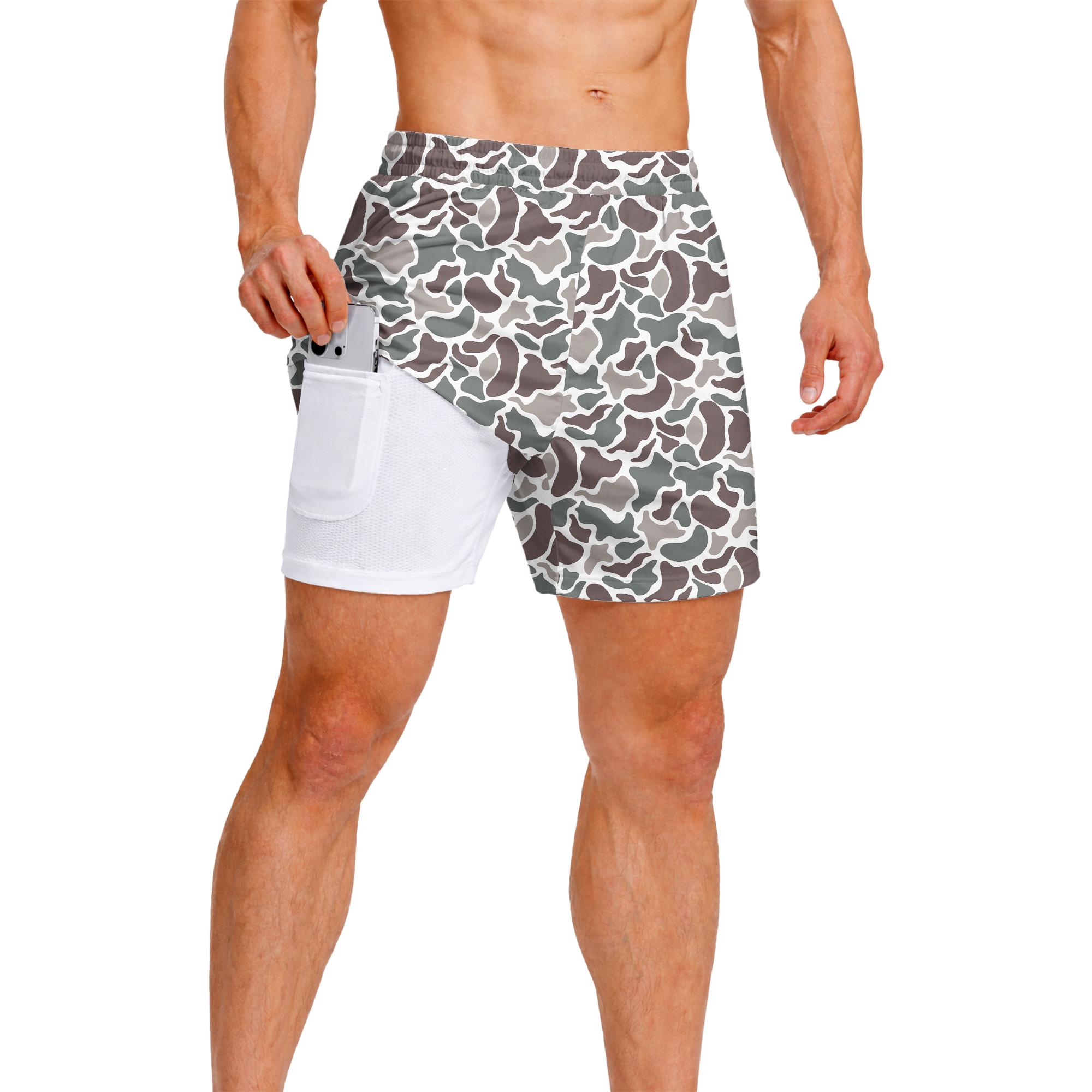 Men&rsquo;s 7" Swim Trunks 2-in-1 with Compression Liner, Pockets, Drawstring, Stretch Quick-Dry &ndash; Gym, Running, Swimming, Hiking, Beach & Pool Swimwear Shorts Summer Swim Bottoms