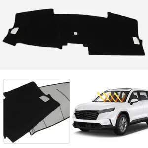 Canvcle Custom Fit 2023-2026 Honda CR-V Dashboard Mat EX EX-L Sport Sport Touring Non-Slip Polyester Sunshade UV Protection Anti-Glare CRV SUV Accessories