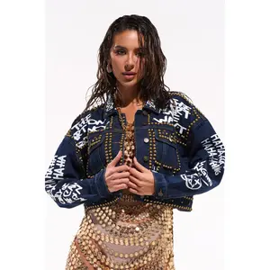 RHYTHM OF THE NIGHT DENIM JACKET IN DARK BLUE