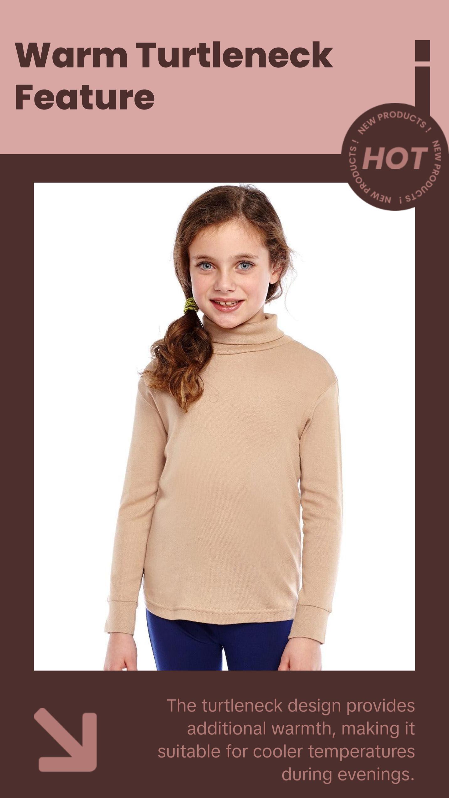 Cotton Neutral Turtleneck Shirts