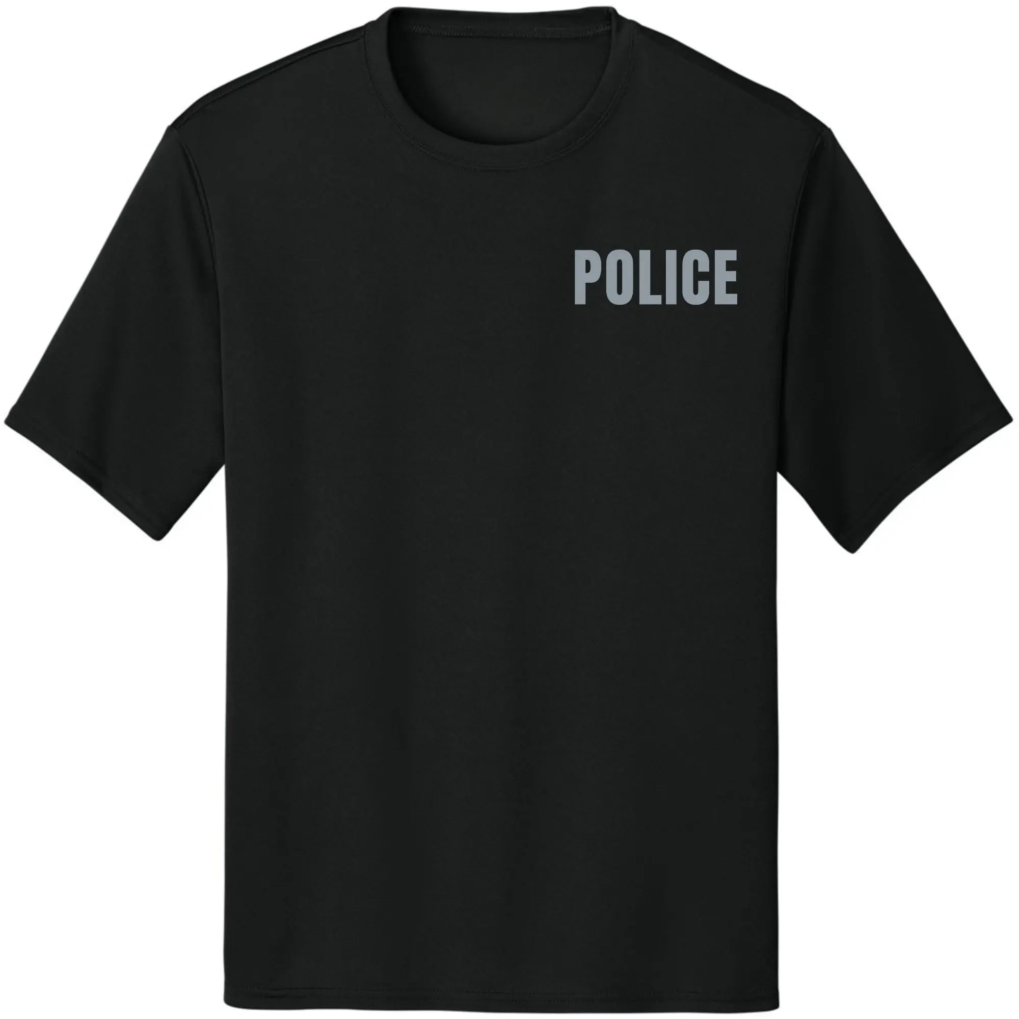 Police Moisture-Wicking T-Shirt Uniform Officer Team Performance Work Quick Dry Tee Shirt, 100% Polyester