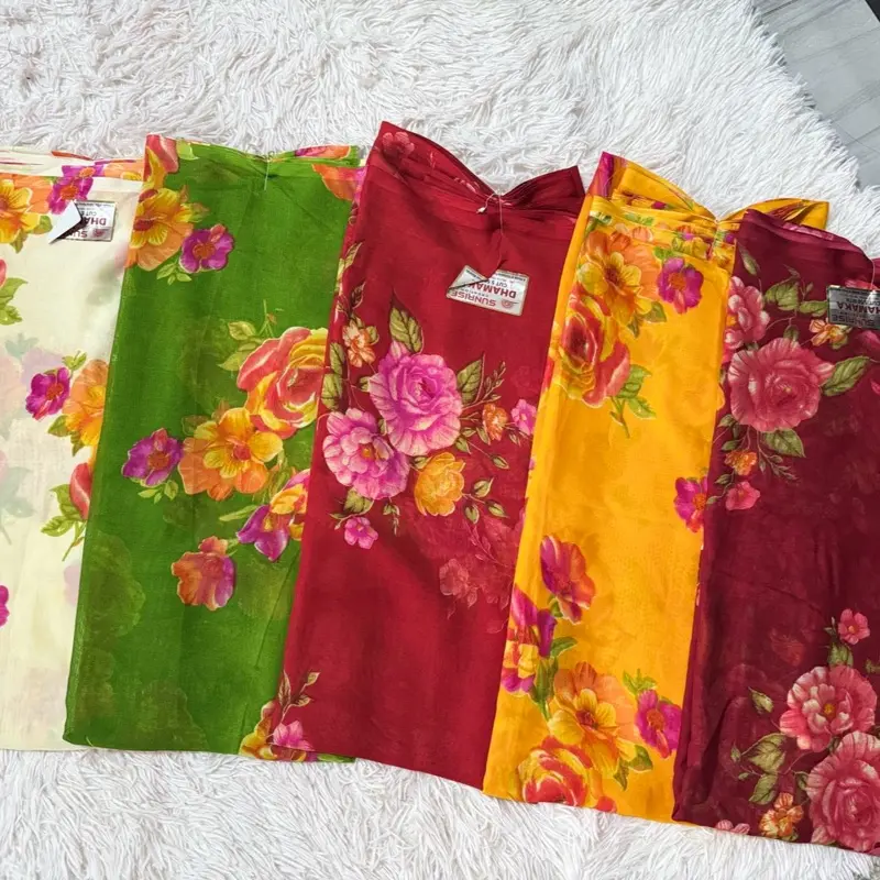 Shiffon saree floral print