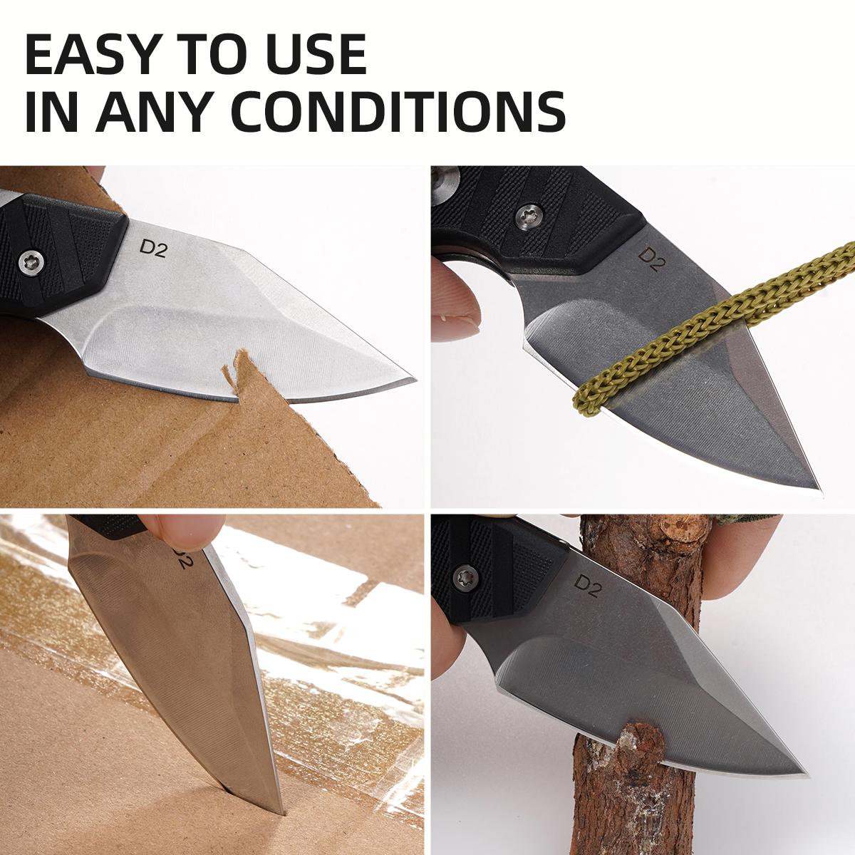 Sharp Fixed Blade Knife with Sheath - Multi-Purpose EDC Hunting Knife for Camping, Hiking, Fishing & Kitchen Cooking, Ideal Gift for heritage Mini Outdoor Folding Knife  Survival, and Hunting The Perfect Gift for Adventurers edc knife multi-functional