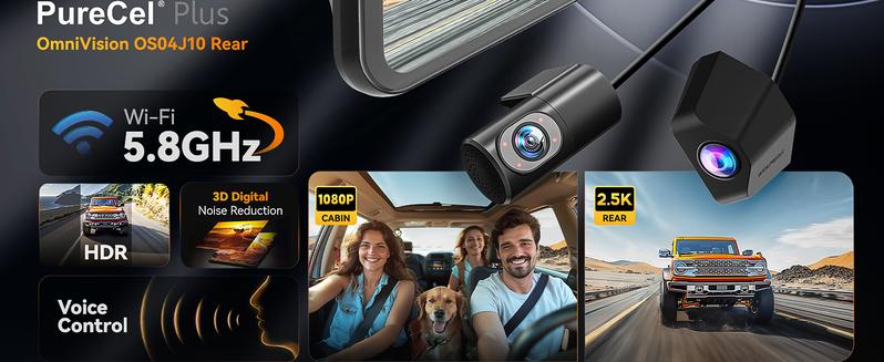 WOLFBOX G900 Tripro Cabin Version 3 Channel 4K Rear View Mirror Camera STARVIS 2 IMX678 Night Vision 4K+1080P+2.5K Front Inside and Rear Mirror Dash Cam 5.8GHz WiFi Voice Control Includes 256GB Card TikTokShopHolidayHaul