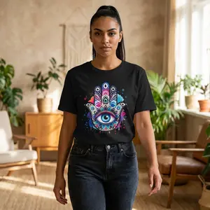 Hamsa Evil Eye Protection Spiritual Graphic T-Shirt