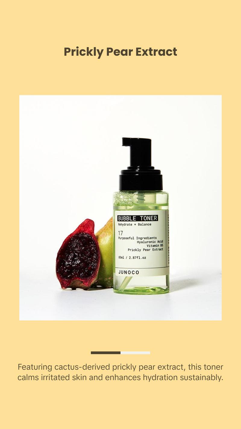JUNOCO Bubble Toner. Rehydrating and Balancing Daily Facial Toner 85ml/2.87 Fl Oz