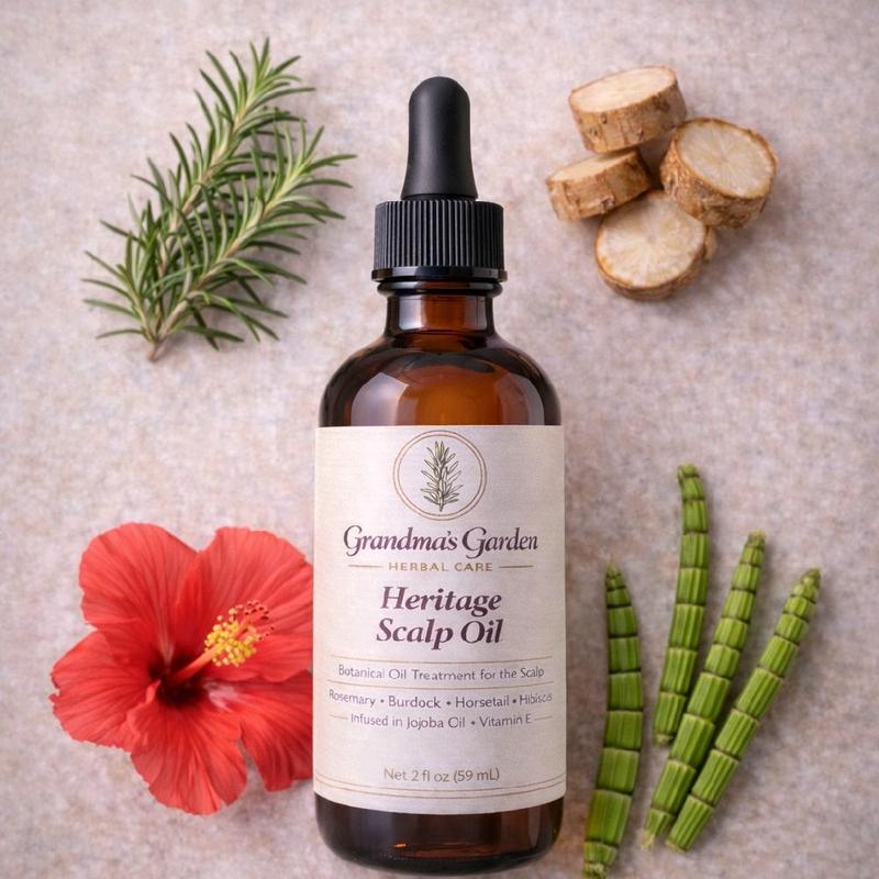 Heritage Scalp Oil | Pre-Wash Scalp Reset for Thinning & Shedding