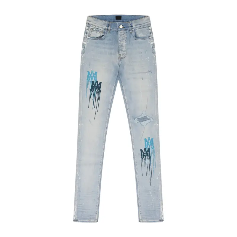 Amiri 'MA Drip' Blue Jeans