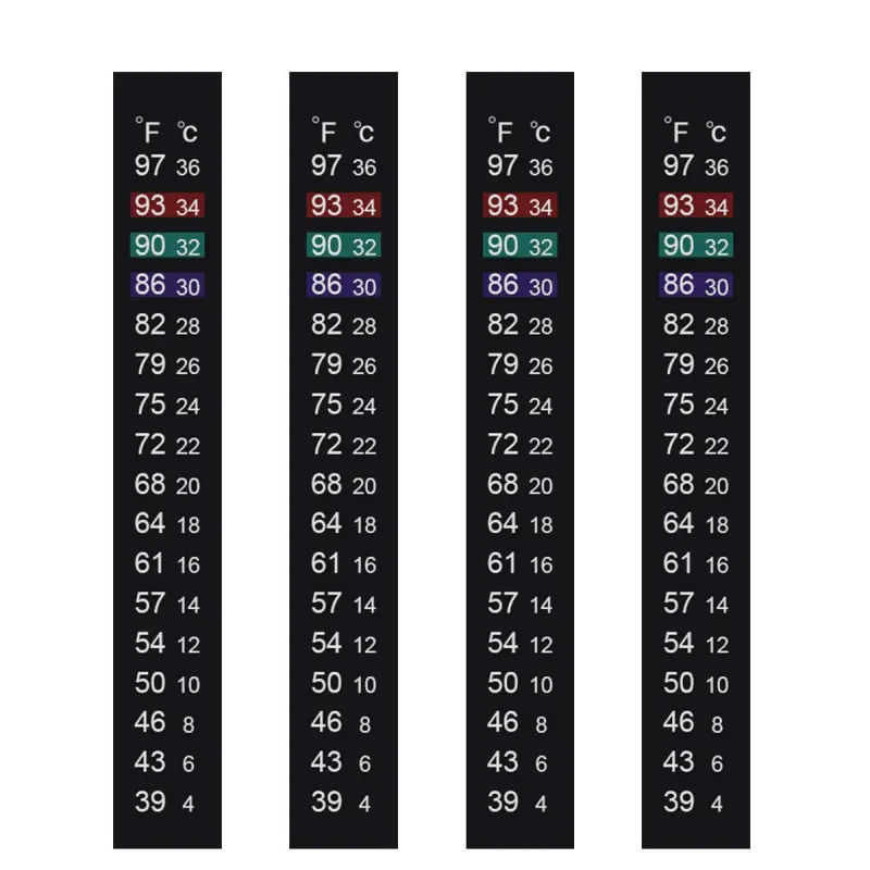 Aquarium Thermometer Strips, Adhesive Kombucha Beer Brewing Temperature Strip, Stick On Strip Thermometer Sticker for Fish Tank/Fermentation Jar (39 to 97℉/4 to 36℃) Terrarium Water Temperature Test