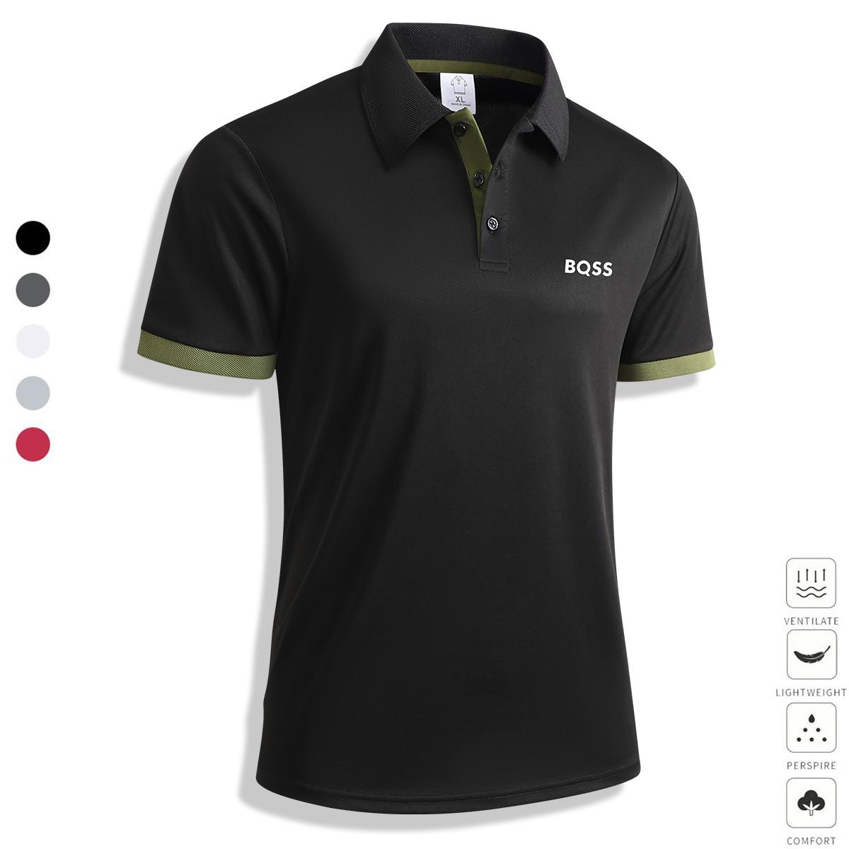 Men’s Summer Fashion Turn-Down Collar Short-Sleeve Golf T‑Shirt, 6‑Pack — Suitable for Business and Leisure Activities Such as Tennis and Golf; Men’s Apparel, Ideal as a Gift