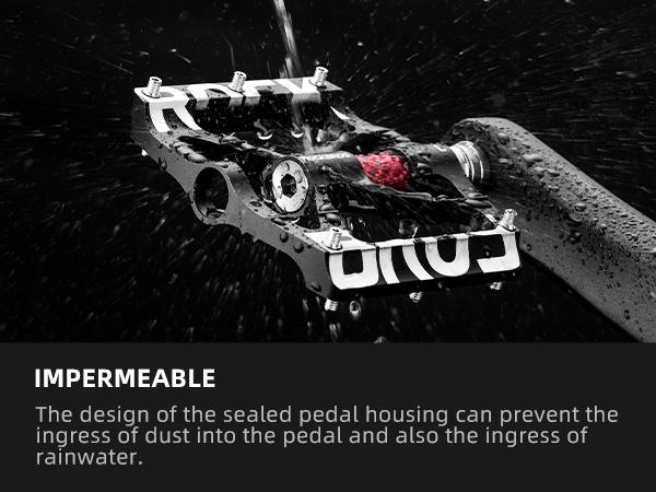 ROCKBROS MTB BMX Pedals CNC Non-Slip Lightweight Aluminum Alloy 9/16" Spindles with 5 Stainless Steel Spikes & Sealed Bearings for Secure & Smooth Cycling