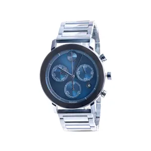 Movado Bold Evolution Blue Stainless Steel Mens Watch