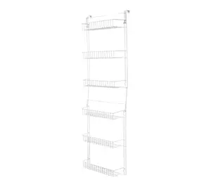 Lavish Home Over the Door Organizer 6-Tier Adjustable Shelves