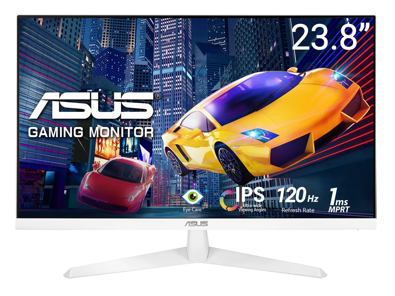 ASUS 24" 1080P IPS 120Hz Eye Care Monitor (VY249HGR-W) - TUV Certified Flicker-Free, Low Blue Light, Adaptive Sync, VRR, VESA Wall Mountable, 1ms MPRT, HDMI, VGA, for Home Office