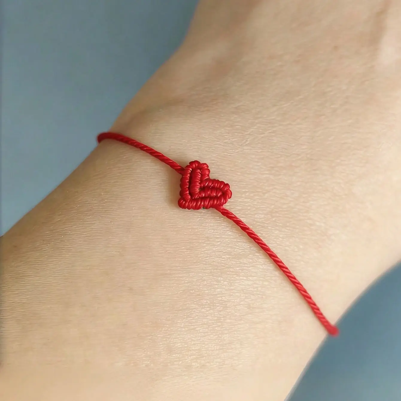 2 pcs Adjustable Heart-Shaped Woven Bracelet, Braided Bracelets, Friendship Bracelet, Fashionable Bracelet Style, Heart Design Bracelet, Trendy Jewelry for Men and Women, Ideal for Birthdays, Weddings and Anniversaries