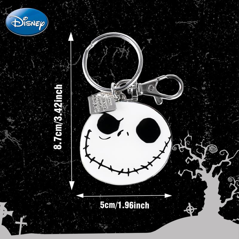 Disney The Nightmare Before Christmas Jack Alloy Keychain 1PC Official License 3D Figurine Bag Clip Anime Peripheral Backpack Decoration Car key Pendant Desk Ornament Durable Exquisite Alloy Gift