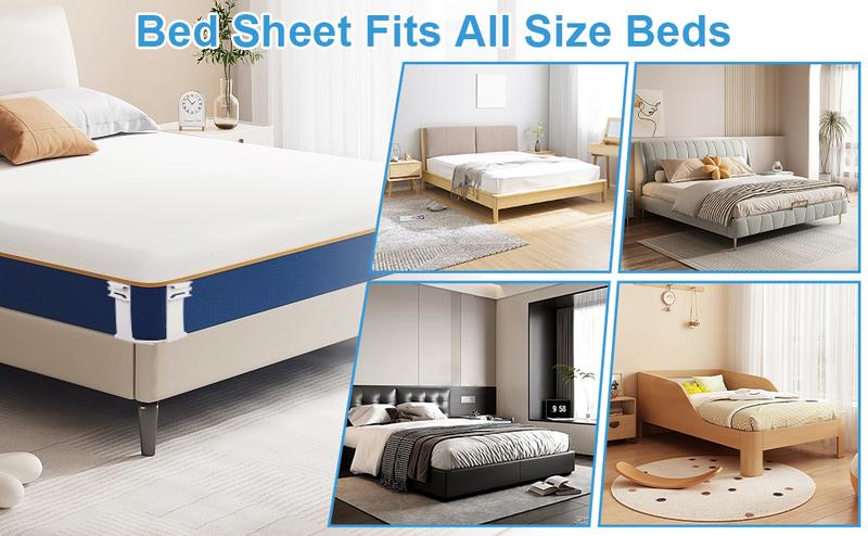 Bed Sheet Holders for Corners Stocking Stuffers for Women - Lock Sheet Holders Keep Sheets Tight,Bed Sheet Rack with Lock Strip Easy to Install for All Mattress Sizes (4PCS)Christmas Gifts for Women Mom Sister Her Best Friend