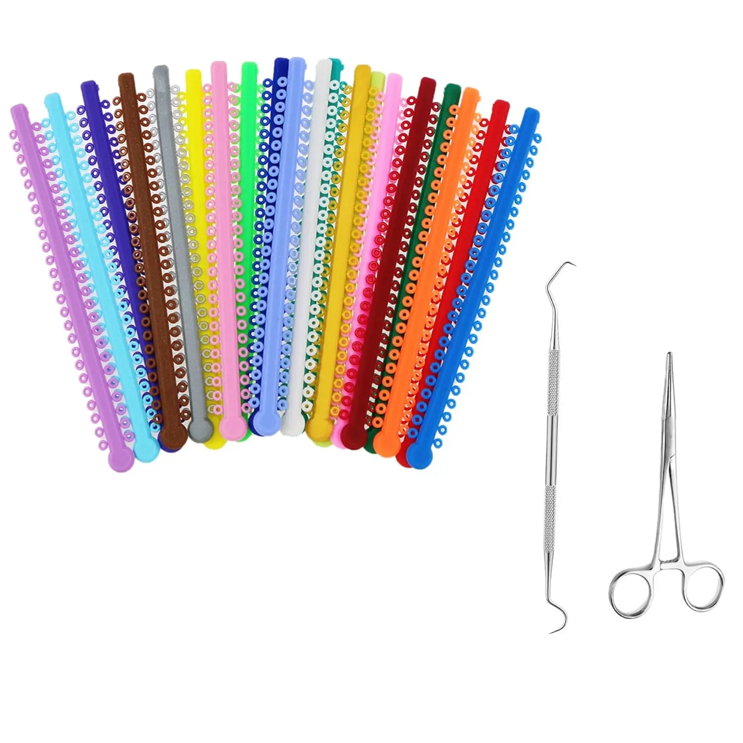 Orthodontic Ligature Ties, 1000-Piece Multi-Pack with 20 Assorted Colors | Dental Accessories & Ortho Bundle Kit for Braces, Teeth Accessory, Orthodontic Accessories