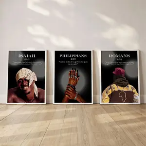 Black Man Wall Art, Bible Verse Print, Christian Man Room Decor, Masculine Poster, Home Decor