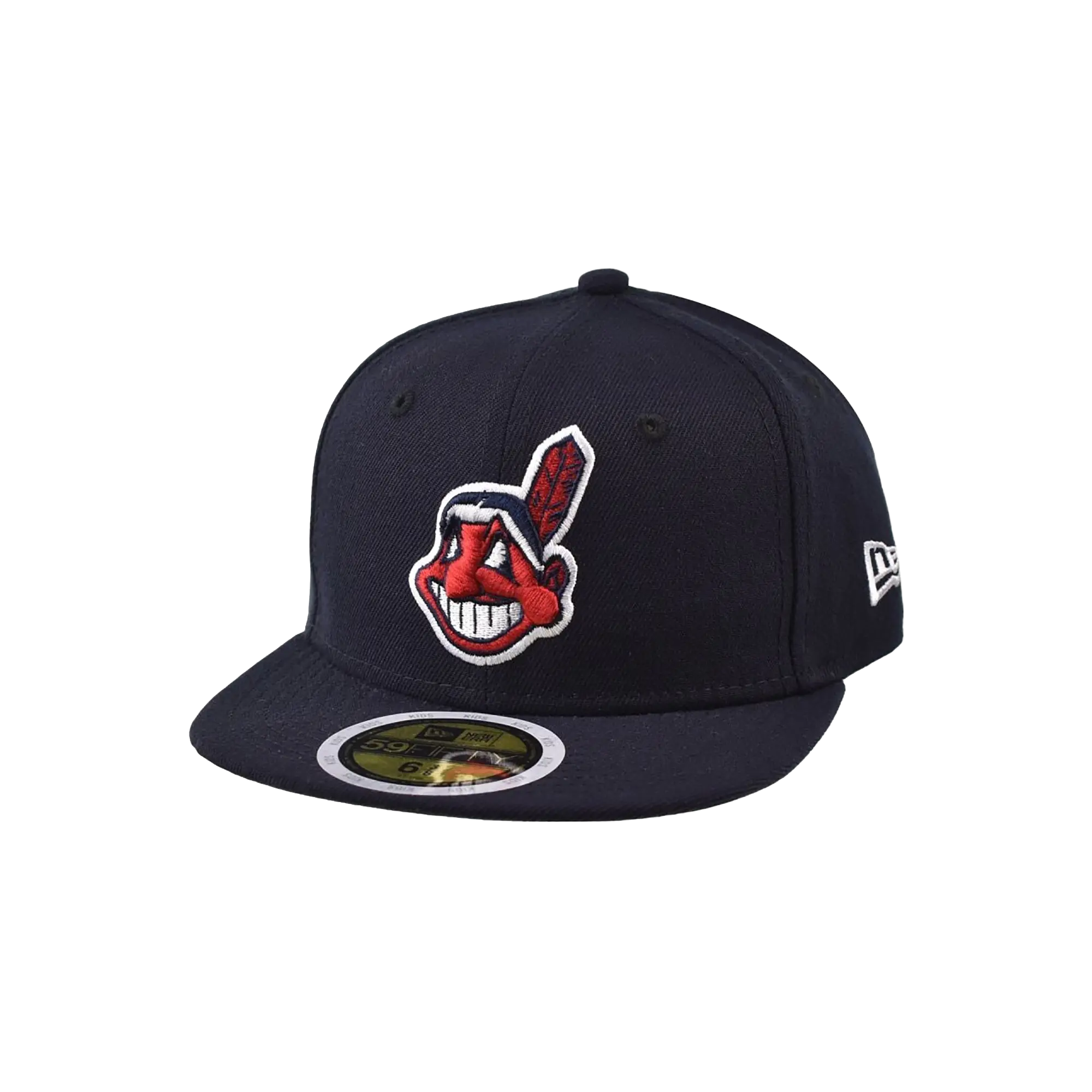 59FIFTY Cleveland Indians Chief Wahoo Fitted Hat "Navy" 70360246